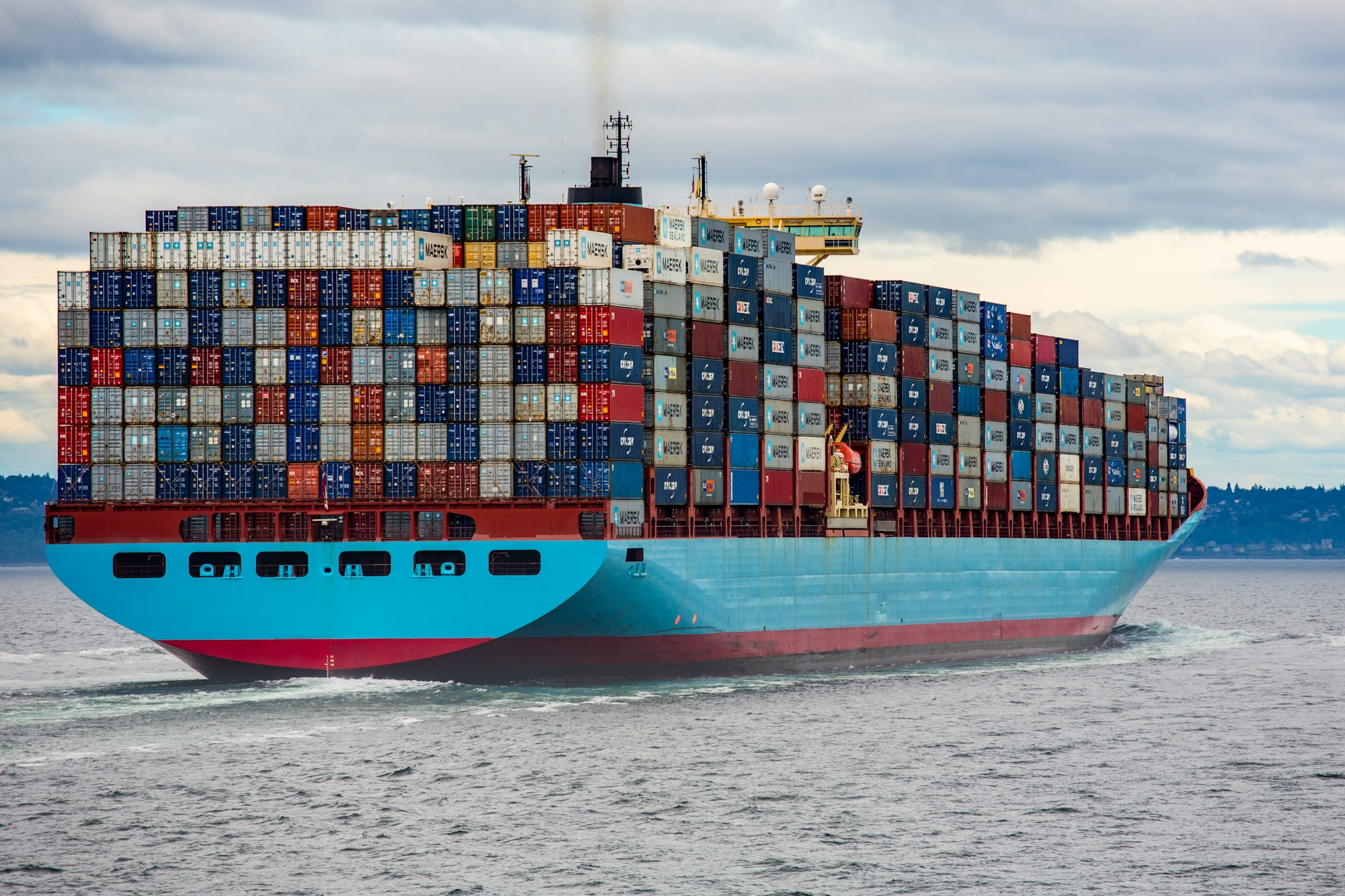 Shipping containers representing marine and cargo insurance